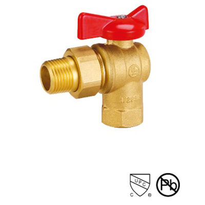 LT-3020 90-градусный газовый клапан кованый двухчастный корпус полный порт 1/2 "Медный шаровой клапан
