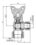 200 Psi 1/2 Inch OEM/ODM 15mm Chrome Plated Angle Valve / Горячая водяная клапан