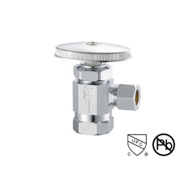 Хромообработанный латунистый угловой клапан 1/ 2 дюйма 150 PSI 100 г 200 ° F температура