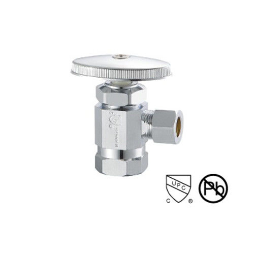 Хромообработанный латунистый угловой клапан 1/ 2 дюйма 150 PSI 100 г 200 ° F температура
